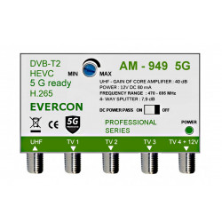 HEVC zesilovač signálu pro 4 TV Evercon AM-949 5G