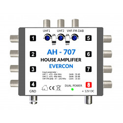 Aktivní rozbočovač pro 4 - 8 TV Evercon AH-707